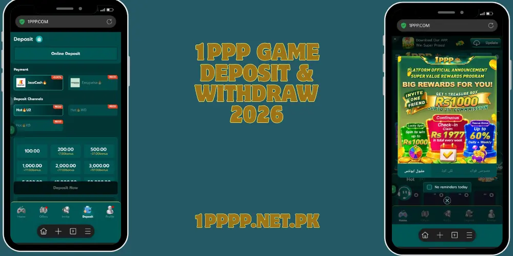 1PPP Game Deposit And Withdraw