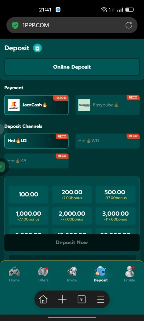 1PPP Game Easypaisa And Jazzcash